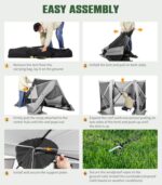 Raynesys 6 Sided Pop Up Gazebo Tent, Camping Screen Tent for 6-8 Person Foldable, Pop-Up Canopy Shelter with Mesh Windows, UV Resistant, Quick Set, Outdoor Gazebo with 6 Removable Wind Cloths - Image 4