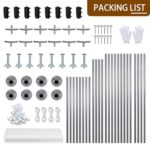 Nuturelly 12x20 FT Carport, Heavy Duty Carport Canopy with Roll-up Windows, Portable Garage with Removable Sidewalls & Doors, Car Canopy with All-Season PE Tarp for Car, Truck, Boat(Gray) - Image 5