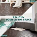 Idzo Interlocking Deck Tiles 9.6 SQFT - 10PCS Waterproof Acacia Wood Tiles, Flooring Tiles for Indoor and Outdoor - Decking Checker Pattern, 11.81 x 11.81 x 0.91 Inches, Dark Brown - Image 7