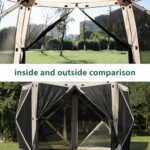 MCombo 10x10ft 5-Sided Pop-Up Gazebo Tent Only, Screened Outdoor Shelter with Netting, Quick Setup Patio Pavilion, No Wind Panels Included, 1024 (Tan, 10x10ft Pop-Up Gazebo Tent Only) - Image 7