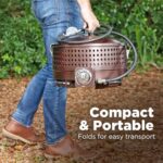 Fire Sense 62133 Sporty Campfire Portable Fire Pit LPG Gas 60,000 BTU Outdoor Firepit Includes Propane Stand Included - Dark Bronze - Round - 15" - Image 3