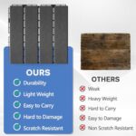 MYFAMIREA 36 Pcs Plastic Interlocking Deck Tiles 12" x 12" Patio Floor Decking Tiles Indoor Outdoor Waterproof Non-Slip Flooring Tiles All Weather Use for Balcony Backyard Porch Poolside, Dark Grey - Image 7