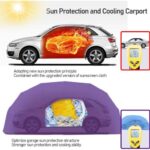 LNGCLTEZ Car Canopy Portable Garage, Retractable Carport Canopy, Portable Car Port, Heavy Duty Extra Large Car Garage Shelter for Car, Truck, Boat - Image 5