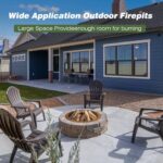 GJWCVL Fire Pit Ring Outdoor Wood Burning Fire Pit Liner 43.3 Inch Camping Fire Ring Corten Steel Firepit Ring Heavy Duty Campfire Ring Above or In-Ground for Bonfire Outdoor Backyard - Image 5