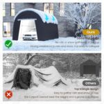 FansaFurn Carport, 10'x15' Outdoor Round Portable Garage with 2 Roll up Doors, Heavy Duty Storage Shelter Car Canopy Party Tent, Dark Gray - Image 7