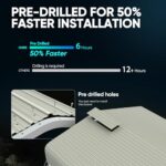 Quictent 12x20 ft Metal Roof Carport Kits Hard Top Garage Heavy Duty Steel Car Canopy, White - Image 2