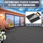 Plastic Interlocking Deck Tiles, 27 Pack Outdoor Flooring Waterproof, 12"x12" Patio Flooring for Pool Porch Poolside Balcony Backyard Porch, Dark Grey - Image 3