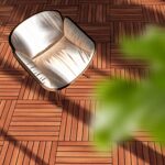 Solid Wood Interlocking Flooring Tiles (Pack of 10, 12" x 12"), Acacia Deck Tiles, Floor Tiles for Both Indoor and Outdoor Use, Waterproof All Weather, 9 Slat (12 x 12, 9 Slat) - Image 6