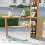 AMERLIFE 13x15 Spruce Wood Gazebo, Hardtop Gazebo with Double Iron Roof & Storage Bar, Outdoor Paviloin with Wood Frame for Patio, Parties, Garage, Lawns - Image 4