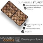 Majestick Goods Interlocking Long Deck Tiles - 24x12 Acacia Hardwood Outdoor Flooring for Patio, Balcony & Walkway - Easy Snap Together Wood Floor Panels, 2 Pack (12pcs) Covers 24 Sq Ft - Image 5