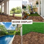 20 PCS Interlocking Deck Tiles, 12" X 12" Acacia Wood Tiles, Waterproof Wood Flooring Tiles for Indoor Balconies, Outdoor Patios, Yards, Poolside Floors, Natural Wood Color - Image 7