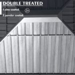 Kozyard Alexander 10' X 12' Hardtop, Aluminum Metal Gazebo with Galvanized Steel Double Roof Canopy, Curtain and Netting, Permanent Pavilion for Patio, Backyard, Deck, Lawn (Gray) - Image 7