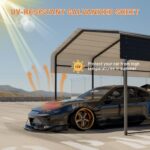 HEYTOWN Metal Carport 10 * 15 FT Heavy Duty Carport Canopy with Galvanized Steel Roof Multi-Use Shelter Outdoor Portable Garage for Car, Boat, Pickup and Tractor - Image 6