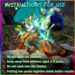 Fire Color Changing Packets [12Pack]，Color Fire Packets for Outdoor Campfires, Fire Pits, Fireplaces, Colorful Flames, Long Burn Time, Safe, Magic for Child - Image 6
