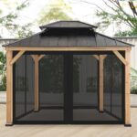 CoastShade Universal Replacement Canopy Mosquito Netting Screen Sidewalls Only for 10' x 10' Gazebo Canopy,Black - Image 7