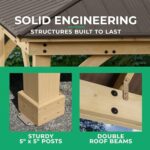 Yardistry 10' x 10' Meridian Gazebo Brown - Image 8