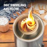 BALI OUTDOORS 6.5 inch Tabletop Fire Pit Round, Stainless Steel Table Top Firepit Small, Outdoor Smokeless Firepit Portable - Image 2