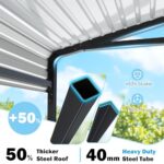 AirWire Carport Canopy 12’X20’ Heavy Duty Car Port Galvanized Steel Roof, Reinforced Stable Triangle Frame for Snowy Windy Metal Carports Enhanced Base Car Tent for Car,RV,Pickup,Boat,Truck,Tractor - Image 3