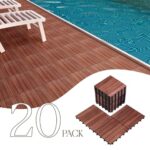 TimberWave Acacia Wood Deck Tiles, Patio Tiles Outdoor Interlocking, Waterproof All Weather, 20 Pack (Dark Brown, 12" x 12", 19.3 sq ft) - Image 7