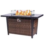 Naga Bahna 52 Inch AluminiumPropane Fire Pits Outdoor Gas Fire Pit, 50,000 BTU Auto-Ignition Gas Firepit Table with Ceramic Tabletop, Steel Base, Glass Fire Stones and Water-Resistant Cover for Patio - Image 6
