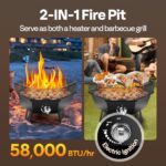 VIVOHOME Portable 58,000 BTU Propane Fire Pit, 24-Inch Smokeless Outdoor Design with Carry Bag, Tank Holder, Ideal for Patio, Backyard, Camping, Tailgating, Deck, RV - Image 3