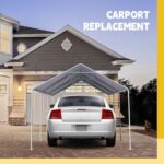 Wesnoy 12 x 20 ft Heavy Duty Canopy Replacement Cover Waterproof Carport Garage Car Shelter Tarp Tent for Car Canopy with 50 Ball Bungees, Only Top Cover, Frame is Not Included - Image 4