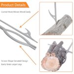 40" Fire Tongs Firewood Grabbers and Fire Poker Set, Stainless Steel Large Log Grabbers for Outdoor Fireset Fire Pit Bonfire Campfire Backyard Deck Indoor Fireplace Tools Set - Image 4