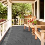 Goovilla Plastic Interlocking Deck Tiles, 9 Pack , 12"x12" Waterproof Outdoor Flooring All Weather Use, Patio Floor Decking Tiles for Porch Poolside Balcony Backyard, Dark Grey - Image 5