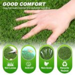 Artificial Grass Tiles Interlocking Turf Squares Deck 9 Pack -12"x12" Indoor Outdoor Faux Grass Rug with Drainage Holes-Fake Grass Tiles Self-draining for Garden Lawn Landscape Balcony Decoration - Image 3