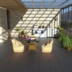 kejector 44 Pack Plastic Interlocking Deck Tiles,Patio Tiles 12"x12" Square Waterproof Flooring Outdoor All Weather Use Slip-Resistant Decking Tile for Backyard (Grey-Straight Lines, 44PCS) - Image 3