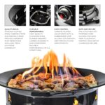 Outland Living Portable Propane Fire Pit, 19-inch, 58,000 BTU Smokeless Gas Firebowl | Perfect for Camping, Patio, Backyard, Tailgating, Deck, RV| Black 823 Standard - Image 5