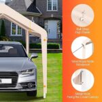 Carport Canopy 10'x20' Heavy Duty Replacement Cover, Garage Shelter Cover 800D Oxford Waterproof & UV Protected Tarp with Ball Bungees, Not Include Frame, Beige - Image 3