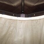 YMGSCC 10' X 10' Metal Gazebo, Steel and Polycarbonates Hardtop Canopy Cover with Mesh Net Curtains for Backyard Garden - Image 7
