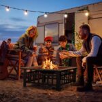 Devoko Outdoor Fire Pit, 32 Inch Firepit Table Metal Outdoor Fireplaces with Waterproof Cover for Outside Patio Camping (Black) - Image 7