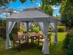 MASTERCANOPY Patio Gazebo Outdoor Pop Up Gazebo with Mesh Walls (13x13,Dark Gray) - Image 7