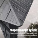 Domi 10’ X 14’ Hardtop Gazebo Canopy with Netting & Curtains, Outdoor Metal Gazebo with Galvanized Steel Double Roof for Patio Lawn and Garden, Gray - Image 6