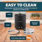 CAMPIOR Wood Burning Fire Pit Stove with Black Exterior - Smokeless Outdoor Stove for Efficient Wood Fires, Camping, and Gatherings, Stainless Steel with Removable Ash Pan, Stand and Carry Bag - Image 4