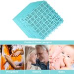 12Pack 12" x 12" Interlocking Rubber Floor Tiles PVC Drainage Mat Pool Mats for Floor, Modular Interlocking Cushion Mat Shower Mat Non Slip for Bath, Deck, Drain, Pool, Patio, Balcony, Kennel, Blue - Image 7