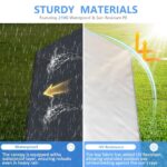 Jocoevol Carport 10x20 ft Heavy Duty with Roll-up Windows, Portable Garage with Removable Sidewalls & Doors, Car Canopy with Sandbags All-Season Tarp for Car Boat Truck Motorcycle - Image 3