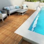 PrimeZone 27 PCS Solid Acacia Wood Interlocking Deck Tiles - 12" x 12" Waterproof Indoor Outdoor Patio Flooring Decking Tiles for Balcony, Backyard & Poolside, All Weather Use, Natural Wood - Image 3