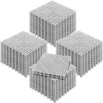 VEVOR Modular Interlocking Cushion, 50 Pack 12" x 12" Splicing Drainage Mats, Soft PVC Interlocking Drainage Floor Tiles, Non-Slip Drainage Holes for Restroom, Bathroom, Kitchen, Pool, Wet Areas, Gray - Image 10