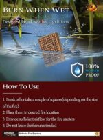 Nvkrvks Fire Starter, Easy-Burning Fire Starter Squares for Wood Stoves, Campfires, Grill Pit and Fireplace, Natural & Waterproof BBQ Fire Starters, 64 Mini Square - Image 5