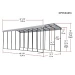 Arrow 14x42x14 DIY RV Carport Kit - Charcoal (CPHC144214) - Image 7