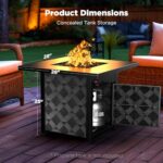 Ciays Propane Fire Pits 28″ Outdoor Gas Fire Pit, 50,000 BTU Square Fire Pit Table with Lava Rocks, 2-in-1 Fire Table with Removable Lid, CSA-Certified for Outside Patio, Parties, Backyard, Garden - Image 6