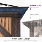 PURPLE LEAF Hardtop Gazebo 12' X 16' Metal Roof with Netting and Curtains Backyard Deck Garden Porch Patio Pavilion Permanent Aluminum Outdoor Metal Canopy - Image 5