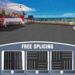 Plastic Interlocking Deck Tiles, 27 Pack Outdoor Flooring Waterproof, 12"x12" Patio Flooring for Pool Porch Poolside Balcony Backyard Porch, Dark Grey - Image 6