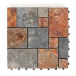 3rd Street Inn Slate Stone Tiles - Stone Outdoor Deck Tiles - Interlocking Patio Tiles - 12" x 12" Patio Flooring - Indoor/Outdoor Floor Tiles - Balcony Flooring (Pastoral Stone, 6 Pack) - Image 3