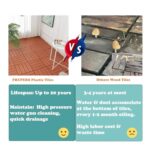 Frepers Interlocking Patio Deck Tiles, Waterproof and Non-Slip, Easy to Clean and Maintain. Ideal Use for Garden/Walkway/Balcony/Yard/Porch Decor, Home Décor, Plastic Material.(Brown 9pcs) - Image 4