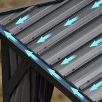 MARURY Courtyard Villa Pavilion, Outdoor Simple Courtyard Aluminum Gazebo Garden Pavilion, Balcony Outdoor Awning House Awning for Backyard, Patio - Image 5