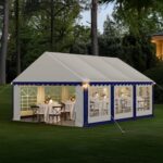 GREEN PARTY 13x26FT Party Tent Heavy Duty, Large Wedding Event Shelters with 3 Carry Bags & Removable Sidewalls, Outdoor Canopy Gazebo Commercial Tent for Carport Camping Garden Patio - Image 8